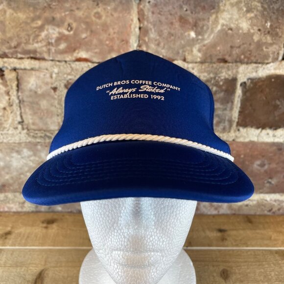 Dutch Bros Coffee "Always Stoked" Blue Rope Brim Snapback Trucker Hat - Picture 3 of 8